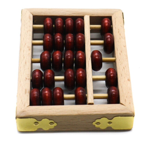 Vintage Wooden Chinese Abacus for Kids HandsOn Math Learning Compact Frame Educational Tool 1