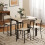 Homcom Conjunto de Comedor Negro 100 x 63 x 76.5 cm 2