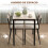 Homcom Conjunto de Comedor Negro 100 x 63 x 76.5 cm 4