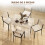 Homcom Conjunto de Comedor Negro 100 x 63 x 76.5 cm 5