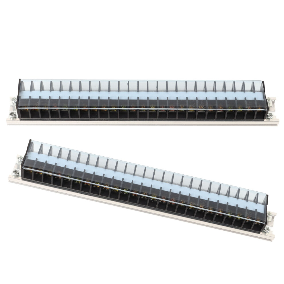 2 Pieces 660V 15A Rail Type Wiring Terminal Bar For Distribution And Connection 9331390161523