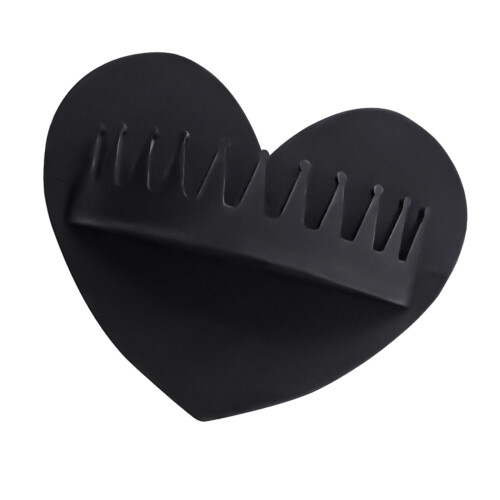 Heart Shape Shower Hair Collector Soft Materials Keep-Black