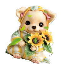 2D Flat Acrylic Keychain Bag Charm Animal Keychain-SCX939 3