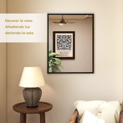Homcom Espejo de Pared Negro 70 x 2 x 90 cm 1