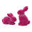 Packung mit 2 Stück Osterhasen-Tischdekorationen aus-Rosa 1