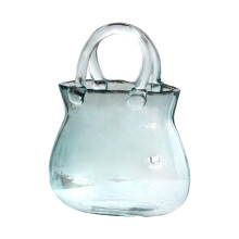 Vases Ă main en verre, Vases Ă main pour-sac d'argent vert