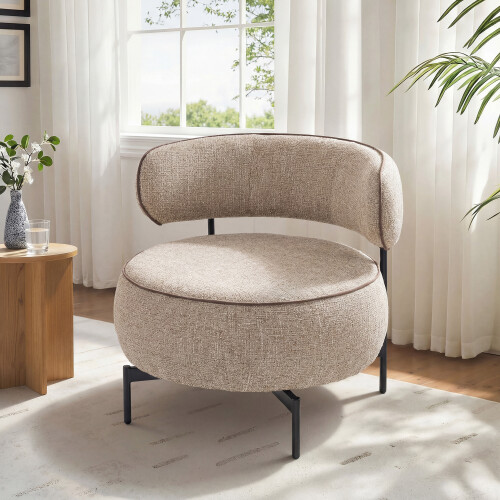 Homcom Butaca de Salón Beige 81 x 82 x 73 cm 1