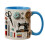 Artistic Sewing Inspired Ceramic Cup Ideal For Hot Drink-Blue 1