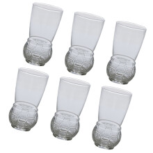 6Pcs Football Inspired Glass Beer Glasses 450ml Durable And