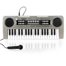37 Keys Kids Piano Keyboard, Educational Electronic Music Toy for 3–8 Year Old Beginners, Silver