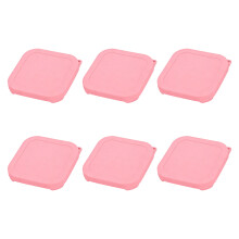 Silicone Replacement Covers For Multiple Container Square-pink