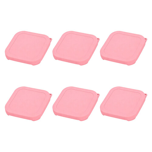 Silicone Replacement Covers For Multiple Container Square-pink