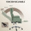 Homcom Silla de Oficina Verde 69 x 65 x 116 cm 6