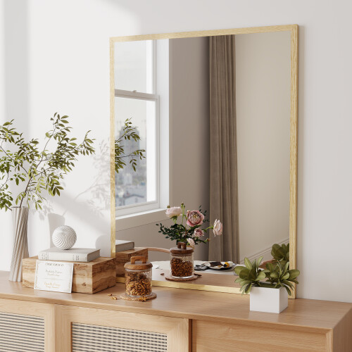 Homcom Espejo de Pared Marrón 70 x 2 x 90 cm 2