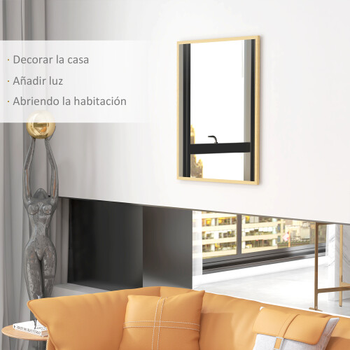 Homcom Espejo de Pared Marrón 70 x 2 x 90 cm 2
