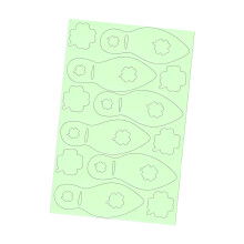 Auto Adhesive Night Light Clovers Decal 2Pcs Waterproof PVC-A