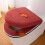Toilettensitz- und Deckelbezug, leicht zu greifender Griff,-Rot 6