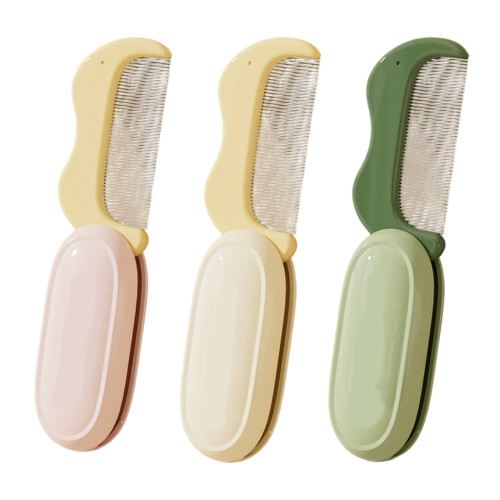 MultiPurpose Pet Grooming Brush Folding Design Face Care-Yellow 1