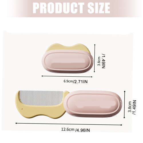 MultiPurpose Pet Grooming Brush Folding Design Face Care-Pink 2