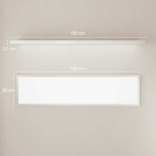 Homcom Lámparas de Techo Blanco 120 x 30 x 3.7 cm 2