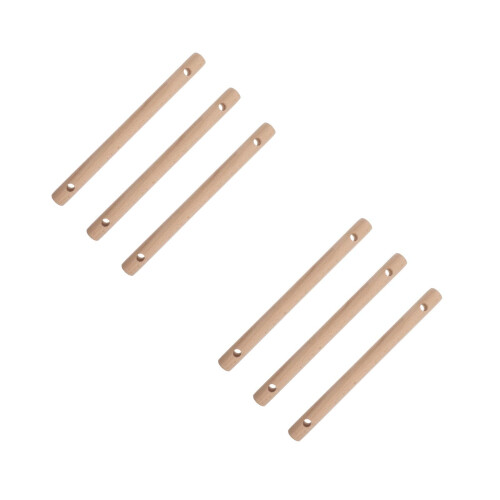 6 Holzstäbe 30 cm Vorgebohrte Bastelstäbchen Für Diy Leiter 1