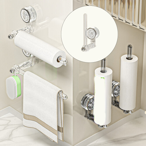 Rotating Suction Cup Storage Rack For Hair Accessories With-2 C 2
