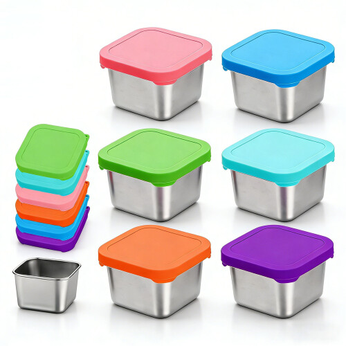 Silicone Replacement Covers For Multiple Container Square-pink 2