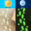 Auto Adhesive Night Light Clovers Decal 2Pcs Waterproof PVC-A 3