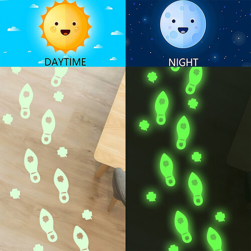 Bright Clovers Wall Sticker 2Pcs PVC Ideal For Low Light Area-B 2