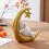 Croissants de lune mouton Figurines lune mouton Statue 4