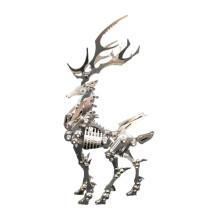 Large 8.7 Inch 3D Metal Reindeer Puzzle for Adults, Complex DIY Model Kit with Bonus Tools