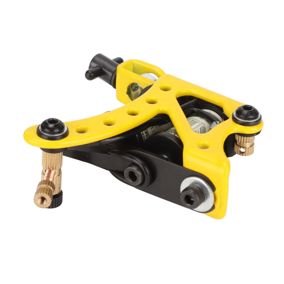 Coil Iron Tattoo Machine 10 Wraps Liner Electric Yellow for Artists