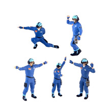 5pcs 1/64 Scale Hand Painted Resin Figures for Miniature Diorama Model Train Scene