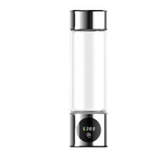 460ml Health Hydrogens Water Bottle With LED Display And-silver