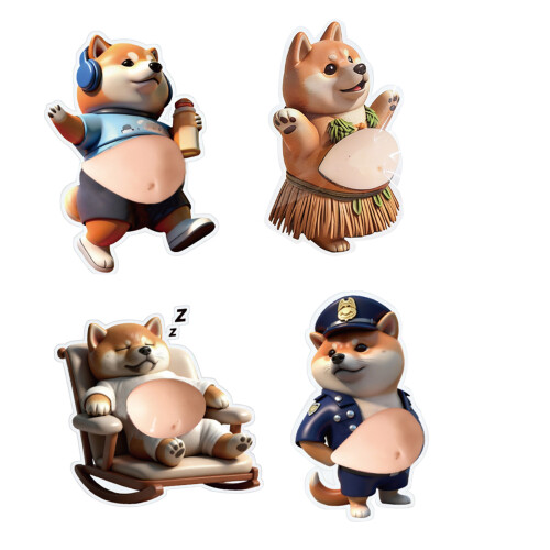 Playful 3D Animal Car Stickers Decal With Soft Press Feature-A 1