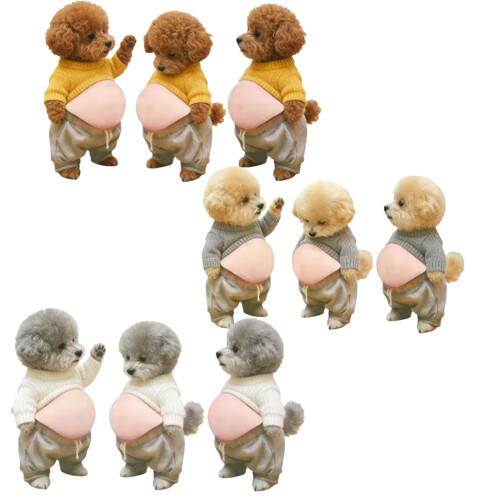 3Pcs Fun 12cm Squeezable Dog Shape Sticker To Relieve-Style2 1