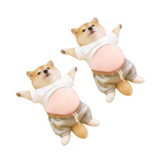 Shiba Inu Elastic TPR Belly Dog Stickers for Sensory-Style2