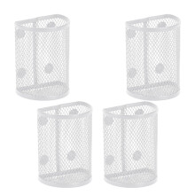 Magnetic Metal Pen Cups Pencil Holder for Refrigerator-4 white