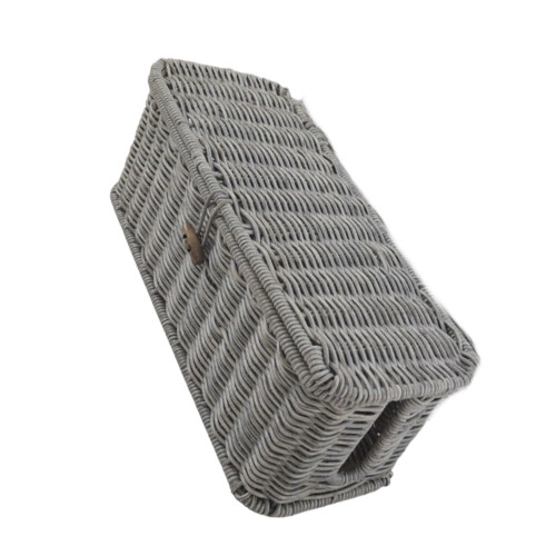 Boîte d'organisation tissée avec fermeture sécurisée,-L Gris