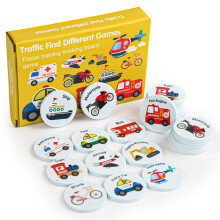 Vehicle Memory Matching Game for Kids, 24pcs Wooden Educational Preschool Toy, Vehicle Theme Gift