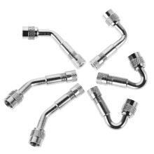 6 Reifenventil Verlängerung Dually Set Silber