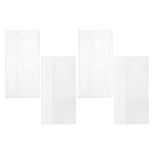 4Stk PVC Buchcover Notizbuchhülle Wasserdicht Elastisch