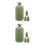 8Stk Reise Flaschen Set Grün Pe+pp Für Shampoo Lotion 6