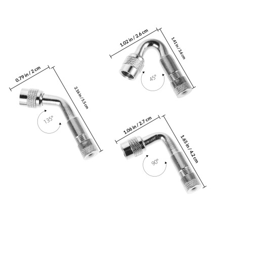 6 Reifenventil Verlängerung Dually Set Silber 1