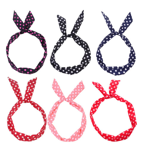 6St Rekbare Haarbinders Met Strik Voor Armband 1