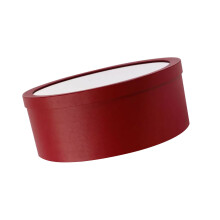 Clear PVC Flower Bouquets Holder With Lid Flower Gift-Burgundy