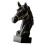 Sculpture tête de cheval, décoration de bureau,-Noir 1
