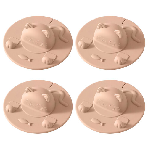 Couvercles de tasse en Silicone pour chats, couvercle-1 4