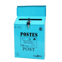 Iron Postal Box Locking Mechanism Spacious-Blue big characters