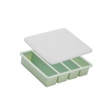 Multifunktionale Silikon-Eiswürfelform mit Schnappdeckel-Grün